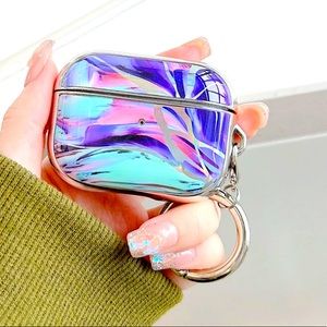 For AirPod Pro Cute Rose Gold Electroplated Protective Cases with Ring Clasp